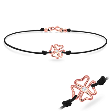 Matt Rope with Clover Leaf Anklet ANK-104-RO-GP